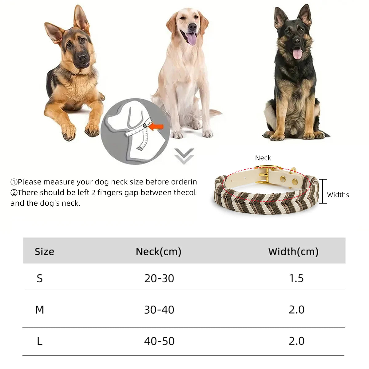 Premium Fashion Dog Collar Handmade Knitting Adjustable Washable