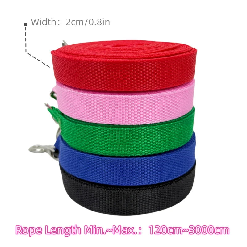 Nylon Rope Durable Dog Leash 1.2M-30M