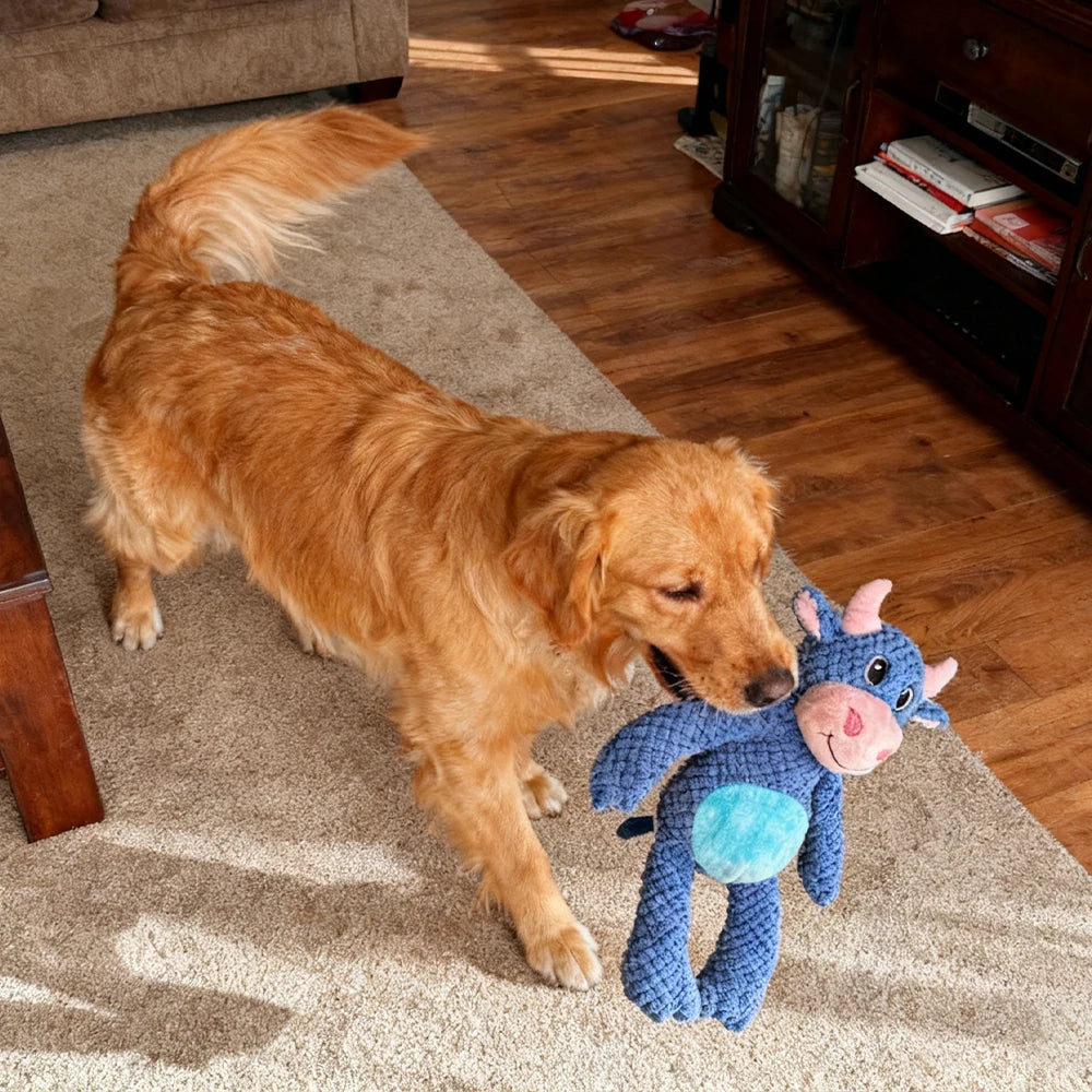 Durable Cow Plush Toy for Pets