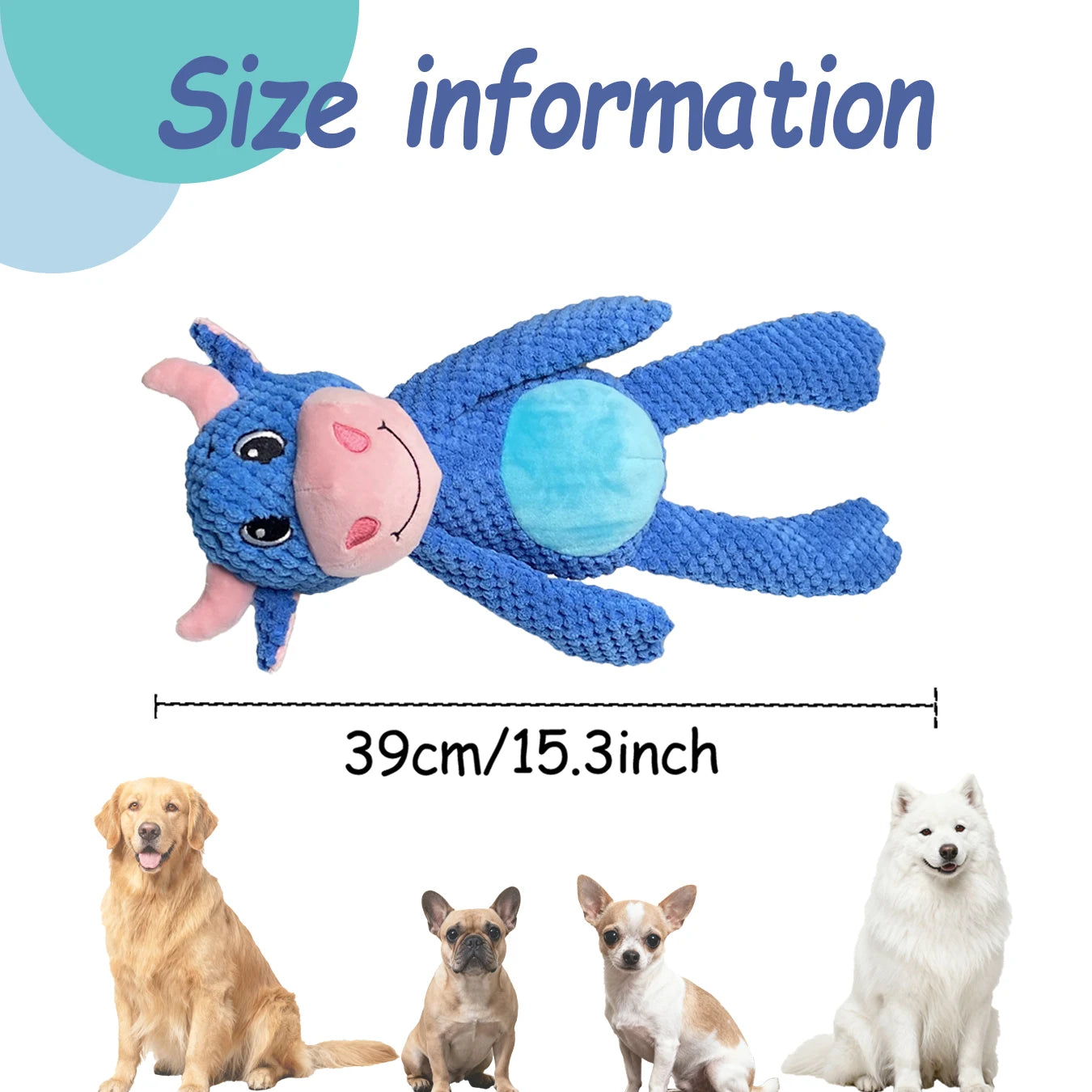 Durable Cow Plush Toy for Pets