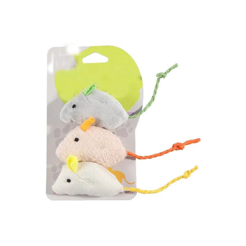 3pcs Cat Toy Plush Mouse